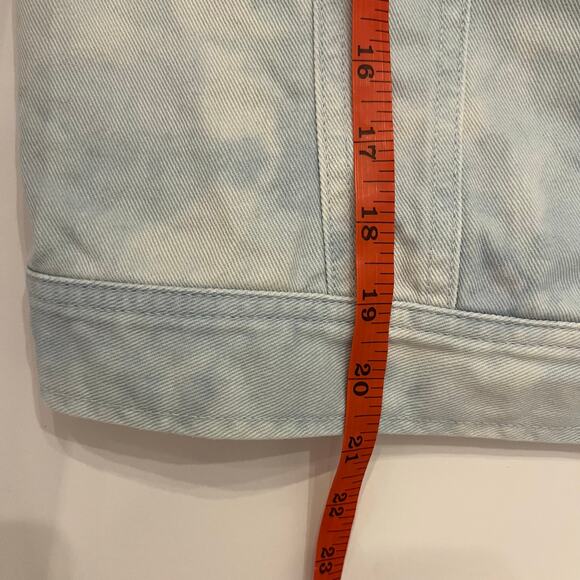 Lauren Jeans Co Denim Jacket Tie Dye Women's Small Light Blue Ralph Lauren Crop - Picture 11 of 12